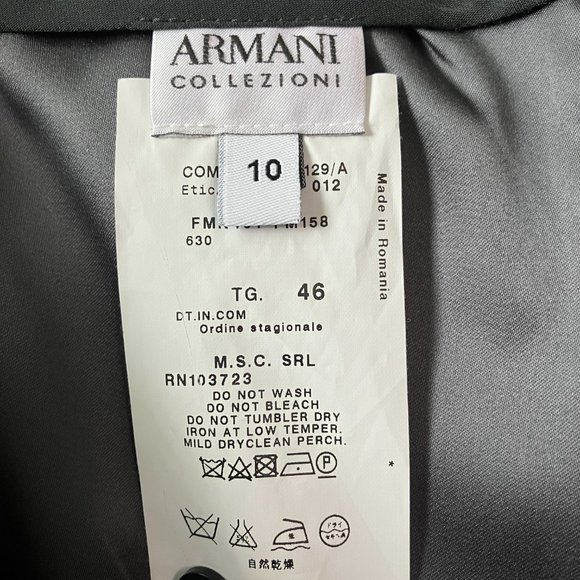 NWT 100% Wool Armani Skirt, New with Tag, Size 10 - Picture 3 of 6